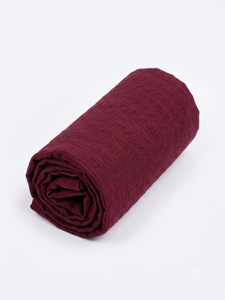 Red Fab Maroon Textured Button-Down Shirt for Men