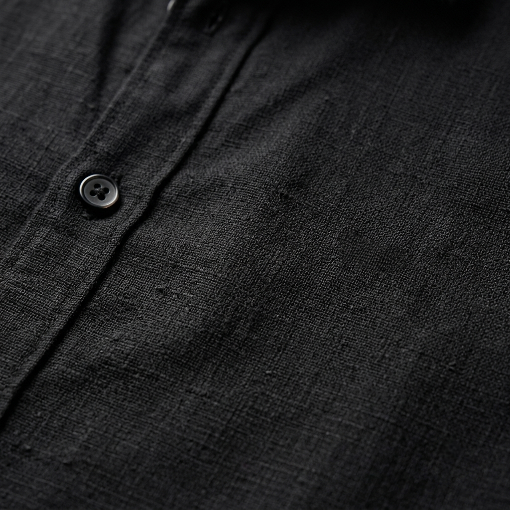 Red Fab Men's Solid Black Casual Button-Down Shirt